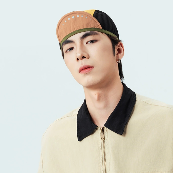 Rockbros Fahrradmütze mit Visier, Helmüberzug - Gelb