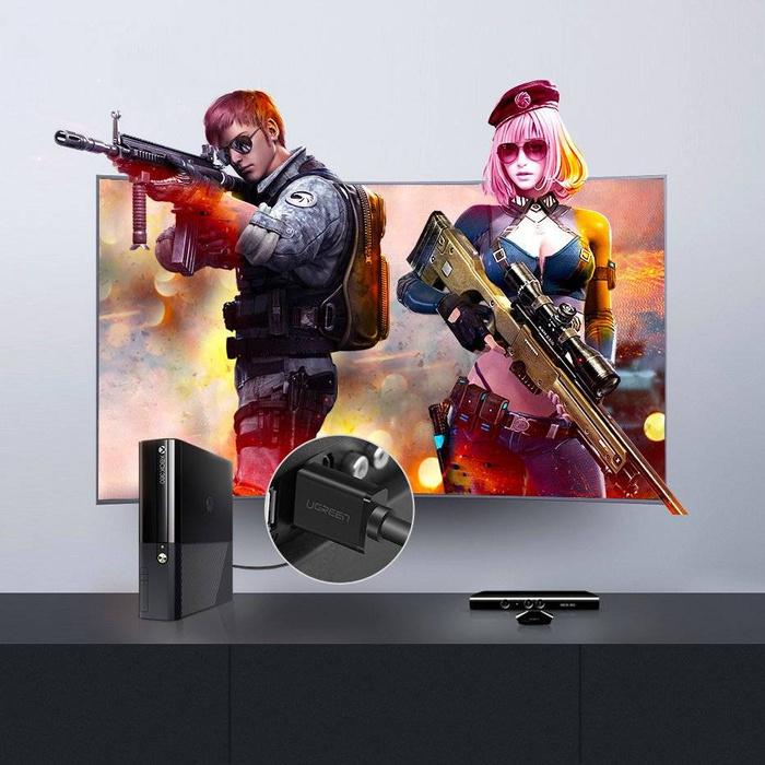 Cavo Ugreen Cavo HDMI 4K 30 Hz 3D 18 10 m nero (HD104 10110)