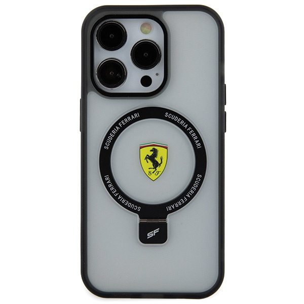 Coque Ferrari FEHMP15XUSCAH iPhone 15 Pro Max 6.7" transparent durcase Ring Stand 2023 Collection MagSafe Case