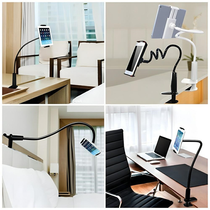 AWEI Desk Phone Holder X3 4-10.5 Long Arm Schwarz