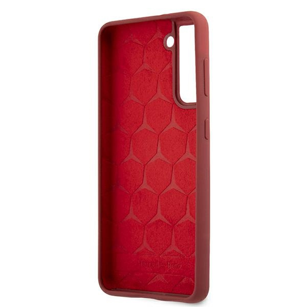 Coque MERCEDES Samsung Galaxy S21 Plus Silicone Line MEHCS21MSILRE Étui rigide rouge