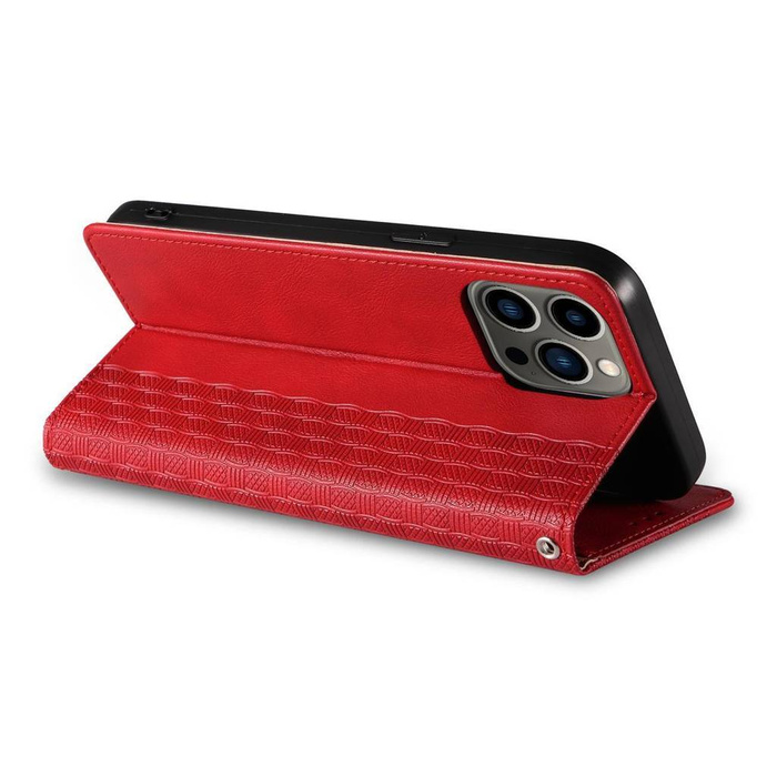 Magnet Strap Case for Samsung Galaxy S23 Flip Wallet Mini Lanyard Stand Red
