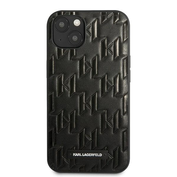 Hülle KARL LAGERFELD Apple iPhone 13 Mini-Monogramm-Plakette Schwarz Hartcase