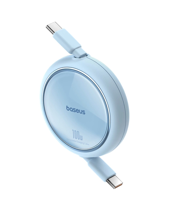 Baseus Free2Draw Mini USB-C - Câble rétractable USB-C 100W 1m - bleu