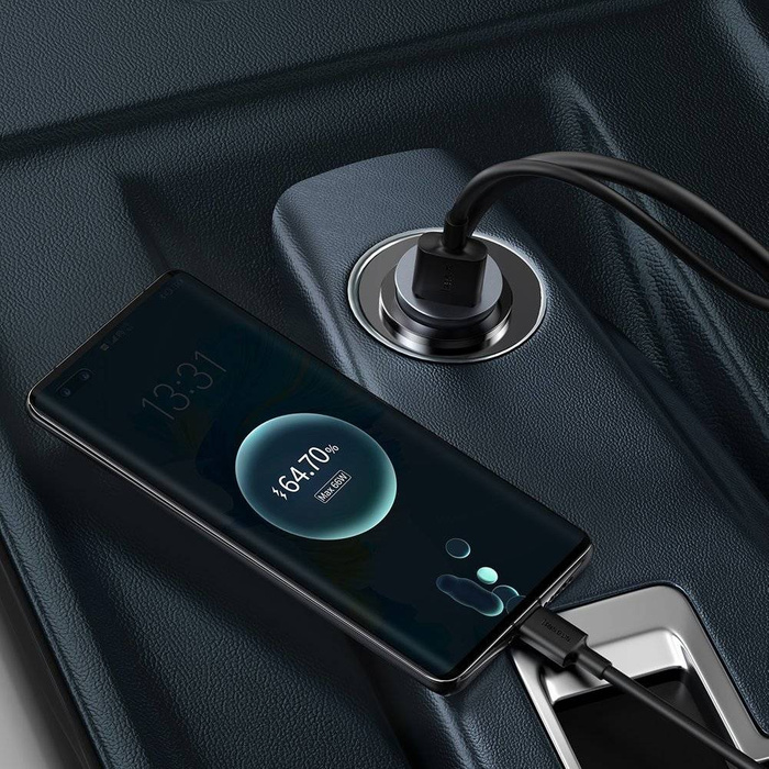 Baseus Share Together nabíječka do auta 3x USB / USB Type C 120W PPS Quick Charge Power Delivery šedá (CCBT-B0G)