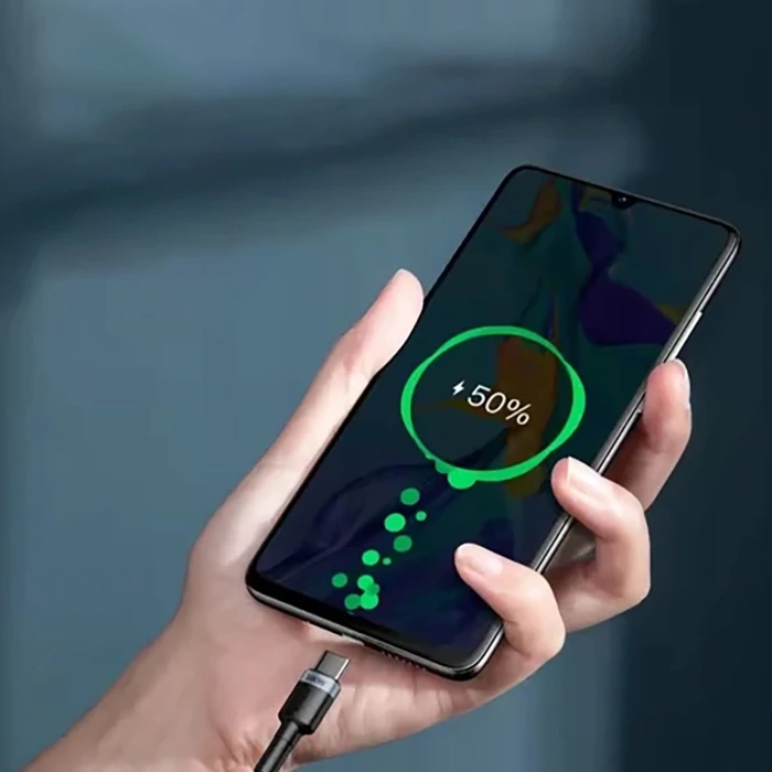 Baseus Cafule 100W PD2.0 USB-C - USB-C Kabel 2m - Grau-Schwarz