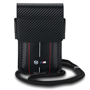 BMW BMPSP15XMSCAKR Borsa portafoglio nero/nero Carbon Red Stripes