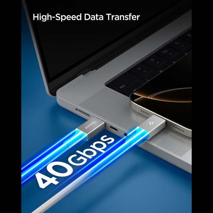 Spigen EB24015CC ESSENTIAL TYPE-C CABLE 240W 150CM WHITE