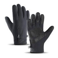 Gants de sport d'hiver antidérapants pour téléphone (taille L) - noirs
