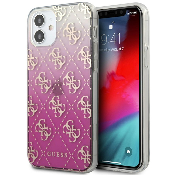 Cover GUESS Apple iPhone 12 Mini 4G Gradient GUHCP12SPCU4GGPI Rosa Hardcase