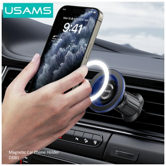 Uchwyt Samochodowy USAMS Magnetyczny do Kratki Wentylacyjnej ZJ081 Niebieski