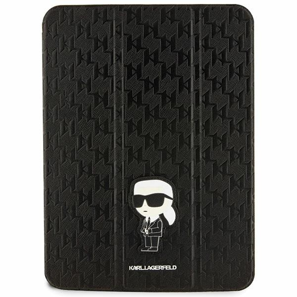 Karl Lagerfeld KLFC11SAKHPKK iPad 10,9" Folio Magnet Allover Cover nero/nero Saffiano Monogram Ikonik