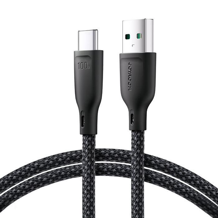 Joyroom Multi-Color Series SA34-AC6 Kabel USB-A / USB-C 100W rychlý přenos 1m – černá