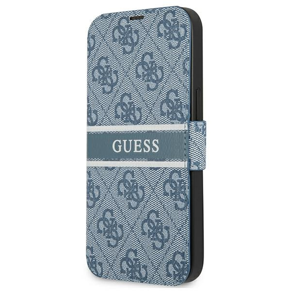 Case GUESS Apple iPhone 13 Mini Book 4G Stripe Blue Case