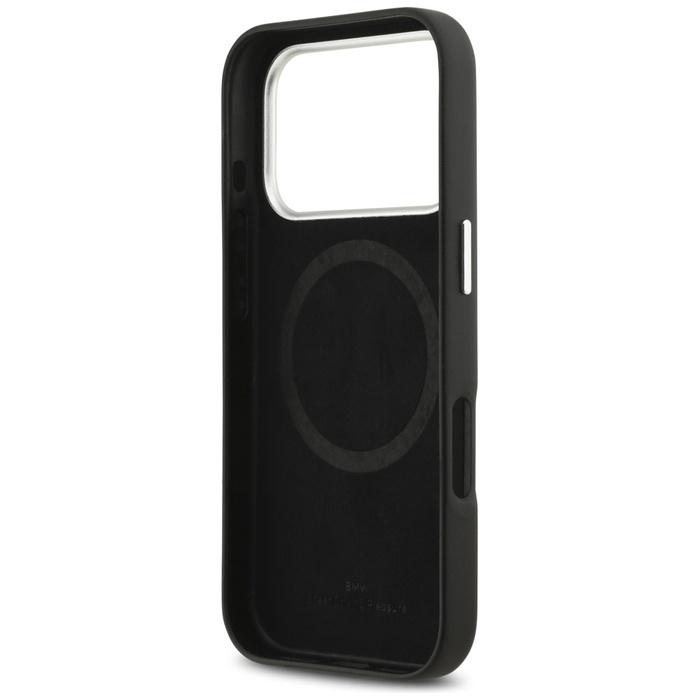 Etui BMW Sign Full Wrapped Metal MagSafe do iPhone 17 Pro czarny