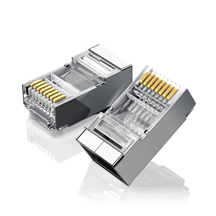 Ugreen 10x spina terminale RJ45 8P8C (UTP Cat. 6 / Cat. 5 / Cat. 5e) argento (NW111)