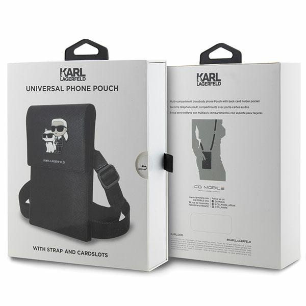 Karl Lagerfeld Handbag KLWBSAKCPMK black/black Saffiano Karl &amp; Choupette