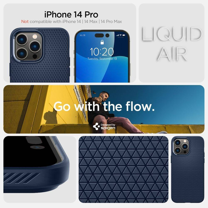 Cover Spigen Liquid Air IPhone 14 PRO BLU NAVY