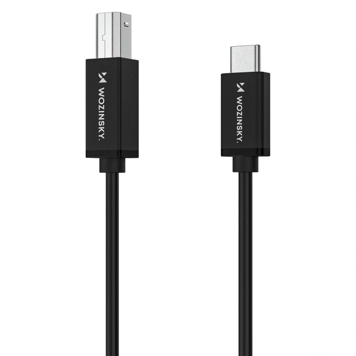 Kabel Wozinsky WKDDY2S USB-B - USB-C 2m - czarny