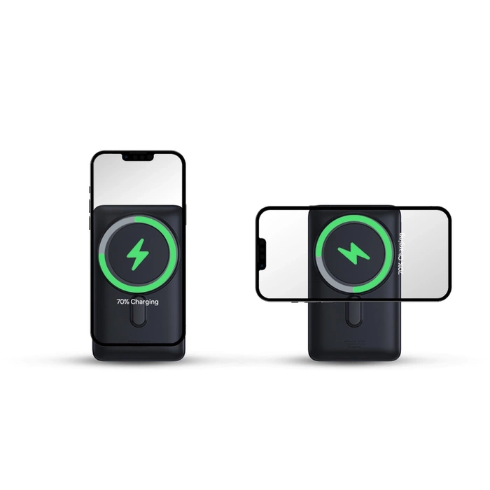 Baseus Magnetic Bracket 10000mAh 20W Powerbank mit MagSafe - blau + USB-C-Kabel 60W 0,5m