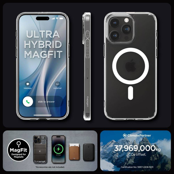 Funda Spigen Ultra Hybrid Mag MagSafe iPhone 15 Pro Frost Clear Case