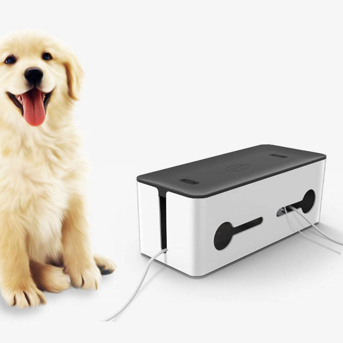 Ugreen support de rail de boîte d&#39;organisateur de câble S 27.8x13x12.8cm noir et blanc (LP110)