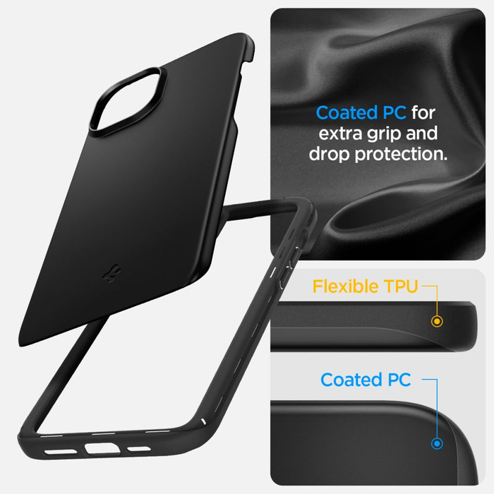 Case Spigen Thin Fit iPhone 15 Black Case