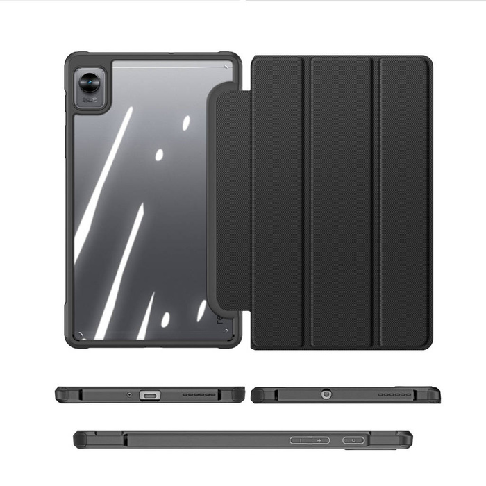 Dux Ducis Toby Armored Flip Smart Case para Realme Pad Mini con soporte para lápiz óptico negro