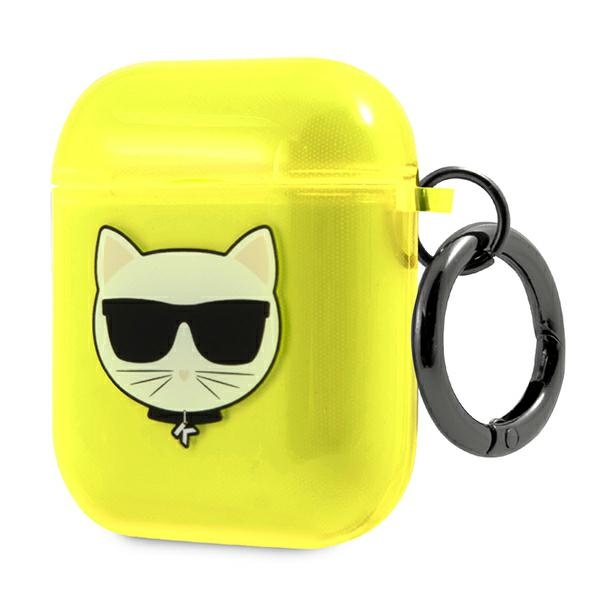 Coque KARL LAGERFELD Apple Étui AirPods Choupette jaune