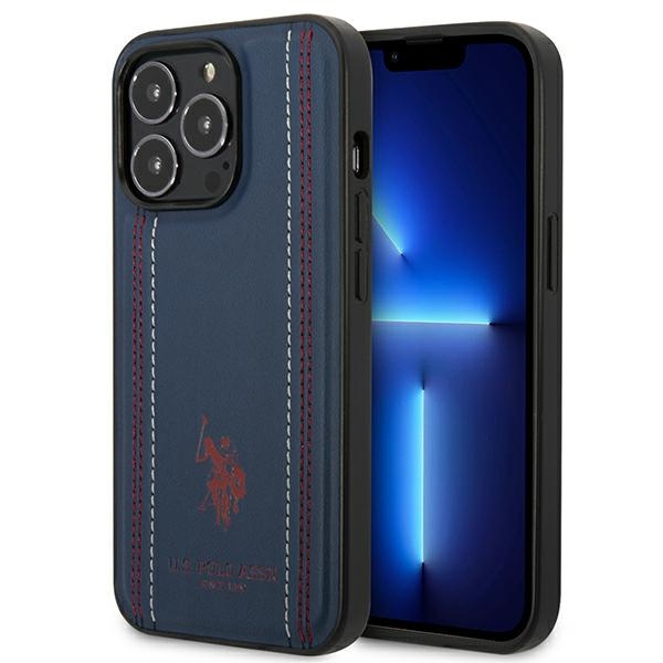 US Polo USHCP14XPFAV iPhone 14 Pro Max 6.7" navy/navy blau Leder Naht