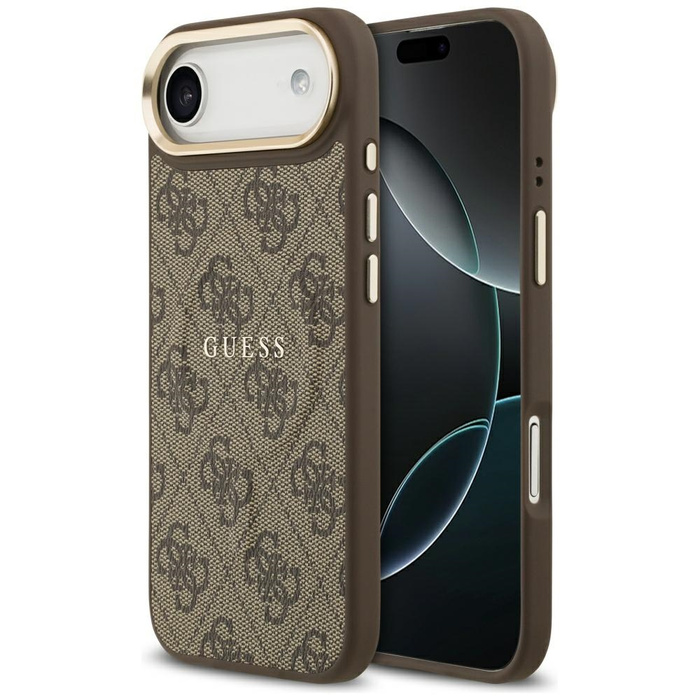 Etui Guess 4G PU Classic Logo MagSafe do iPhone 17 Air brązowy