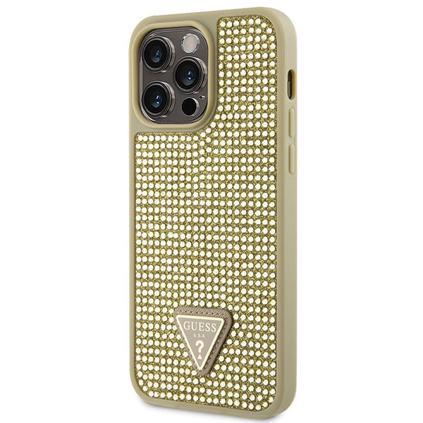 Hülle Guess GUHCP14XHDGTPD iPhone 14 Pro Max 6,7" gold/gold hartcase Strass-Dreieck Case