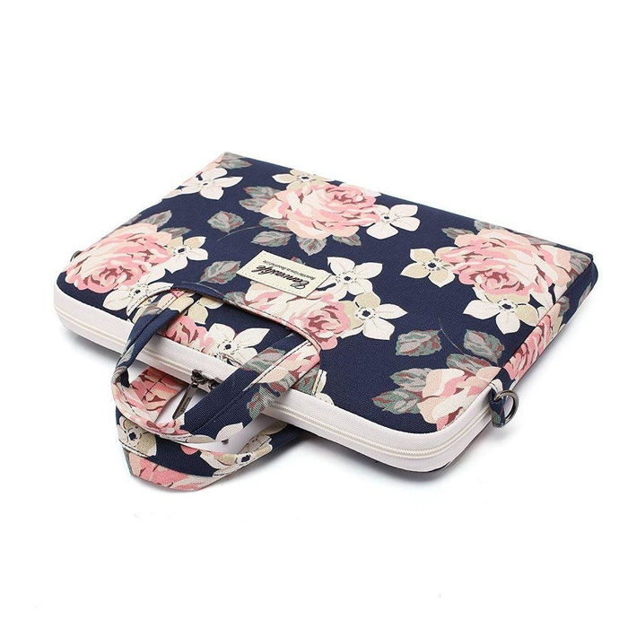 Coque CANVASLIFE Mallette Macbook Pro 15 Navy Rose Blue Case