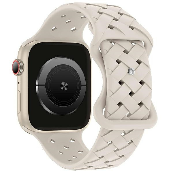 Beline pasek Apple Watch Silicone Woven38/40/41mm beżowy /starlight box