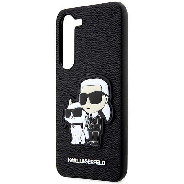 Cover Karl Lagerfeld KLHCS23MSANKCPK S23 Plus S916 rigidocase nero/nero Saffiano Karl &amp; Choupette Case