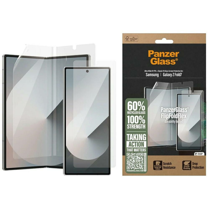 Szkło i Folia PanzerGlass Samsung Galaxy Fold 7 Flex 2w1 Classic Fit Ultra-Wide Fit TPU