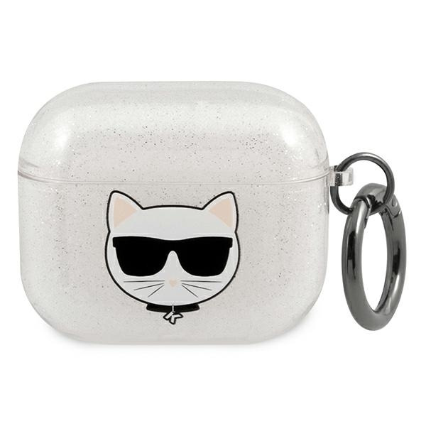 Case Karl Lagerfeld KLA3UCHGS AirPods 3 cover silver / silver Glitter Choupette