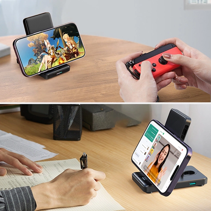 Joyroom JR-WQS02 iPhone AirPods Apple Watch 4v1 nabíjecí stanice skládací – černá