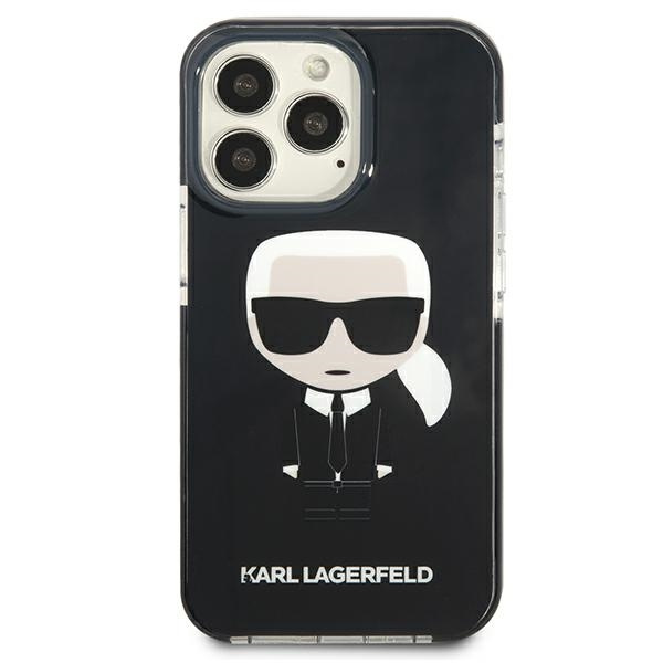 Pouzdro KARL LAGERFELD Apple iPhone 13 13 Pro Iconik Karl Black Hardcase