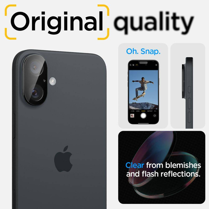 Spigen IPhone KAMERASCHUTZ OPTIK GLAS.TR KAMERASCHUTZ 2ER-PACK 16 / 16 PLUS SCHWARZ