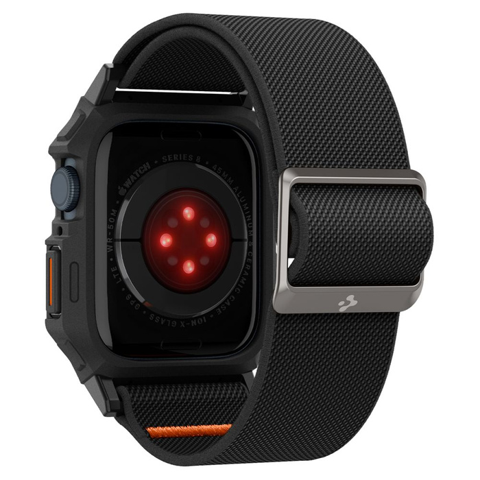 Hülle Spigen LITE FIT "PRO" Apple Watch 4 / 5 / 6 / 7 / 8 / 9 / SE (44 / 45 MM) MATTE SCHWARZ