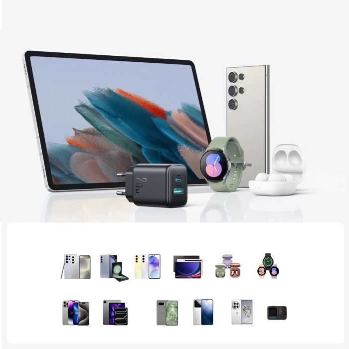 Joyroom JR-TCF13 network charger USB-C / USB-A 25W SFC / PPS / PD - black