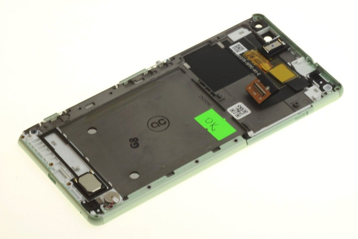 SONY Xperia C5 Ultra fekete és zöld A fokozatú LCD érintőkijelző Eredeti