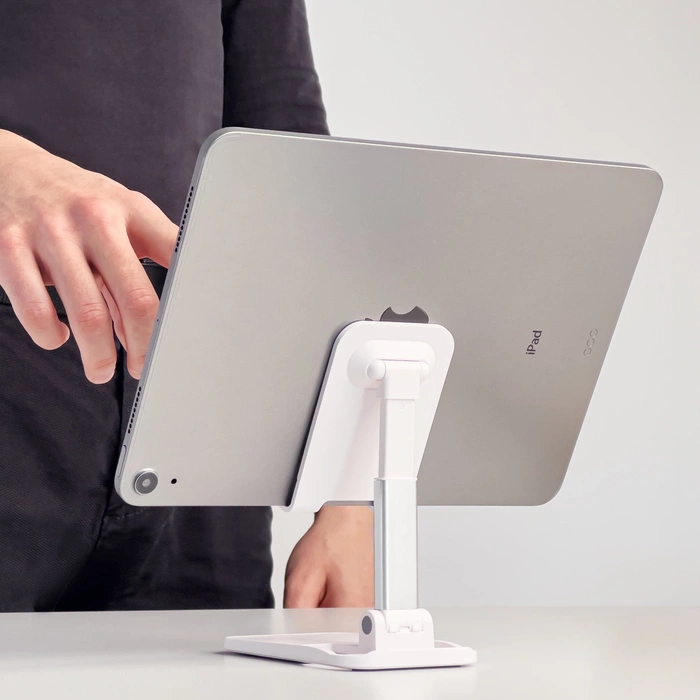 Wozinsky Klappbarer Tischständer für Telefon und Tablet Weiß (WFDPS-W1)