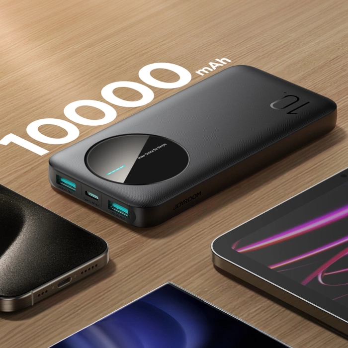 Powerbank Joyroom JR-PBF12 10000mAh 2,4A 2x USB-A 1x USB-C - schwarz