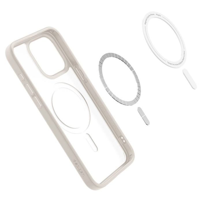 Funda Spigen Ultra Hybrid Mag MagSafe iPhone 15 Pro Max Frost Titanio Natural Case