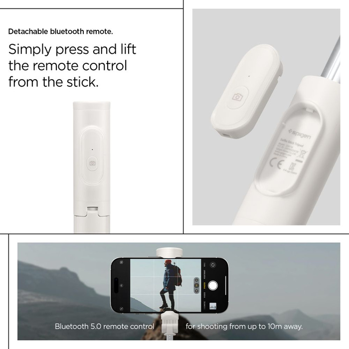 SPIGEN S541W TRÍPODE SELFIE STICK BLUETOOTH DUNE BEIGE