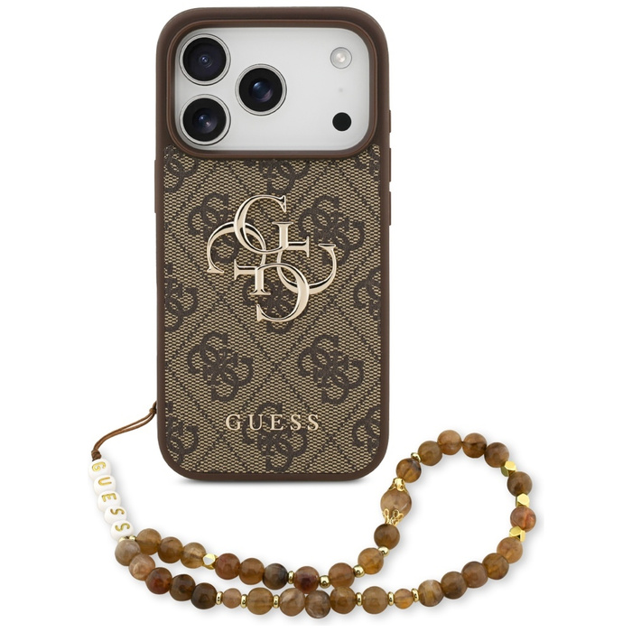 Etui Guess 4G Strap 4G Classic Logo do   iPhone 17 Pro brązowy