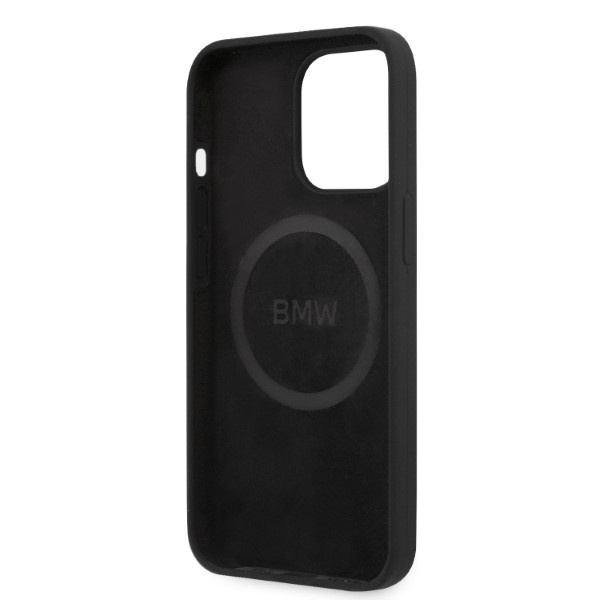Hülle BMW BMHMP13LSLBLBK iPhone 13 Pro / 13 6.1" schwarz/schwarz hartcase Silikon Signature Logo MagSafe