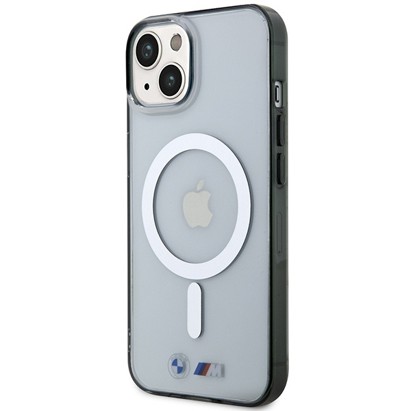 Hülle BMW BMHMP14SHCRS iPhone 14 6.1" transparent hartcase Silberner Ring MagSafe